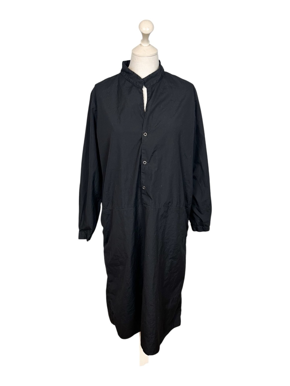 Pip Squeak Chapeau Black Cotton Poplin Shirtdress